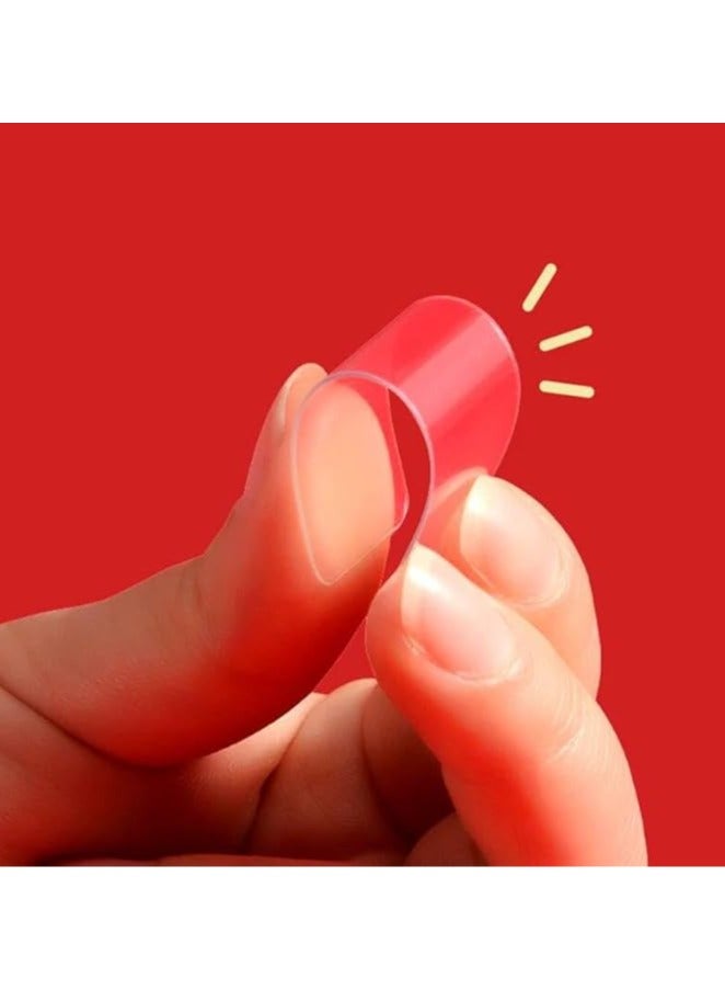 Generic 60 Reusable Strong Adhesive Staples – Double-Sided Clear Gel Tape, No Nails – Smart, Washable, and Reusable Adhesive for Hanging Tools and Decorations – Adhesive for Holding Clothes and Scarves – Clear - Image 4